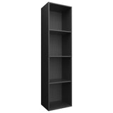 Book Cabinet/TV Cabinet Black 36x30x143 cm Engineered Wood - Front View