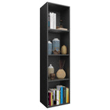 Book Cabinet/TV Cabinet Black 36x30x143 cm Engineered Wood - Side View