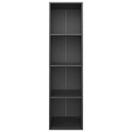 Book Cabinet/TV Cabinet Black 36x30x143 cm Engineered Wood