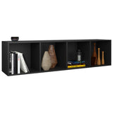 Book Cabinet/TV Cabinet Black 36x30x143 cm Engineered Wood - Close-Up Angle