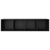Book Cabinet/TV Cabinet Black 36x30x143 cm Engineered Wood