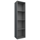Book Cabinet/TV Cabinet Grey 36x30x143 cm Engineered Wood - Front View