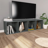 Book Cabinet/TV Cabinet Grey 36x30x143 cm Engineered Wood - Rear View