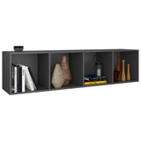 Book Cabinet/TV Cabinet Grey 36x30x143 cm Engineered Wood - Close-Up Angle