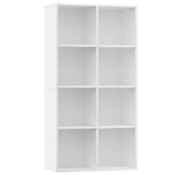 Book Cabinet/Sideboard White 66x30x130 cm Engineered Wood - Front View