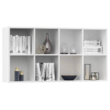Book Cabinet/Sideboard White 66x30x130 cm Engineered Wood - Close-Up Angle