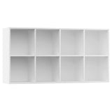 Book Cabinet/Sideboard White 66x30x130 cm Engineered Wood - Low Angle