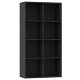 Book Cabinet/Sideboard Black 66x30x130 cm Engineered Wood