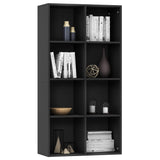 Book Cabinet/Sideboard Black 66x30x130 cm Engineered Wood - Side View