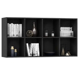 Book Cabinet/Sideboard Black 66x30x130 cm Engineered Wood - Close-Up Angle