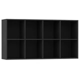 Book Cabinet/Sideboard Black 66x30x130 cm Engineered Wood