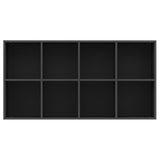 Book Cabinet/Sideboard Black 66x30x130 cm Engineered Wood