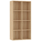 Book Cabinet/Sideboard Sonoma Oak 66x30x130 cm Engineered Wood - Front View