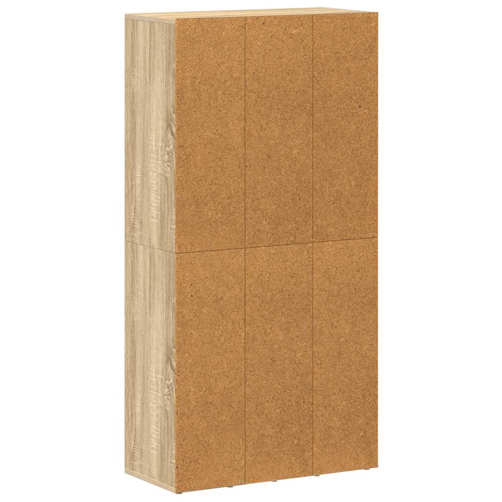 Book Cabinet/Sideboard Sonoma Oak 66x30x130 cm Engineered Wood