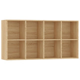 Book Cabinet/Sideboard Sonoma Oak 66x30x130 cm Engineered Wood - Low Angle