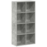 Book Cabinet/Sideboard Concrete Grey 66x30x130 cm Engineered Wood