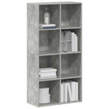 Book Cabinet/Sideboard Concrete Grey 66x30x130 cm Engineered Wood