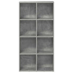 Book Cabinet/Sideboard Concrete Grey 66x30x130 cm