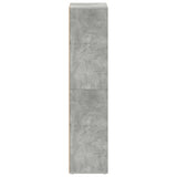 Book Cabinet/Sideboard Concrete Grey 66x30x130 cm Engineered Wood - 45-Degree Angle