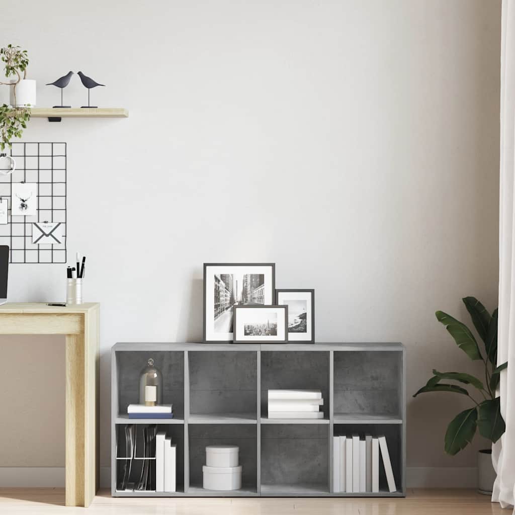 Book Cabinet/Sideboard Concrete Grey 66x30x130 cm Engineered Wood
