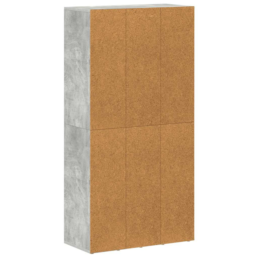 Book Cabinet/Sideboard Concrete Grey 66x30x130 cm
