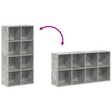 Book Cabinet/Sideboard Concrete Grey 66x30x130 cm Engineered Wood