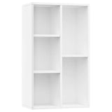 Book Cabinet/Sideboard White 50x25x80 cm Engineered Wood - Front View