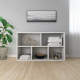 Book Cabinet/Sideboard White 50x25x80 cm Engineered Wood - Rear View