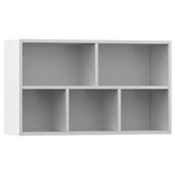 Book Cabinet/Sideboard White 50x25x80 cm Engineered Wood - Low Angle