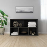 Book Cabinet/Sideboard Black 50x25x80 cm Engineered Wood - Rear View