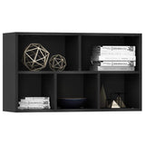Book Cabinet/Sideboard Black 50x25x80 cm Engineered Wood - Close-Up Angle