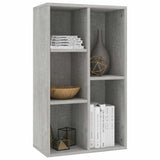 Book Cabinet/Sideboard Concrete Grey 50x25x80 cm Engineered Wood - Side View