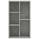 Book Cabinet/Sideboard Concrete Grey 50x25x80cm Engineered Wood