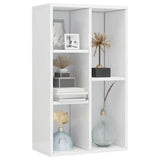 Book Cabinet/Sideboard High Gloss White 50x25x80 cm Engineered Wood - Side View