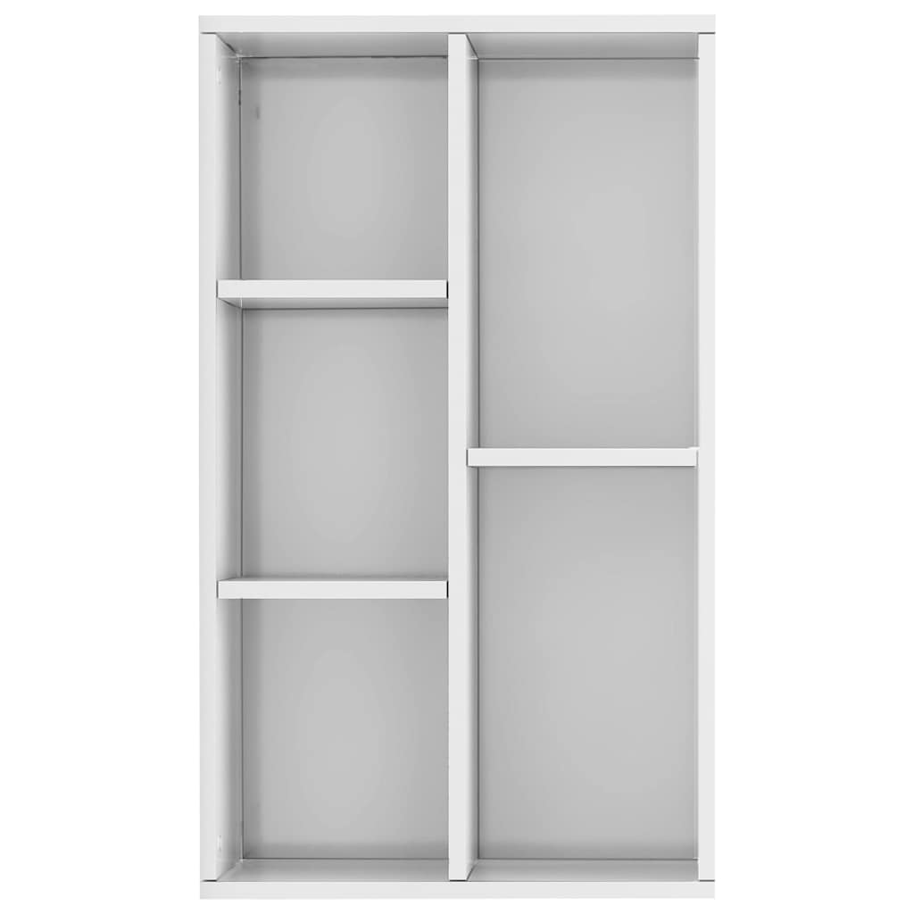Book Cabinet/Sideboard High Gloss White 50x25x80 cm Engineered Wood