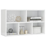 Book Cabinet/Sideboard High Gloss White 50x25x80 cm Engineered Wood