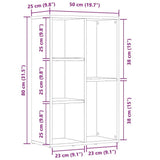 Book Cabinet/Sideboard High Gloss White 50x25x80 cm Engineered Wood - Extra Image
