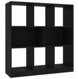 Book Cabinet Black 97.5x29.5x100 cm Engineered Wood - Front View