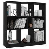 Book Cabinet Black 97.5x29.5x100 cm Engineered Wood - Side View