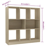 Book Cabinet Sonoma Oak 97.5x29.5x100 cm Engineered Wood - Rear View