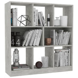Book Cabinet Concrete Grey 97.5x29.5x100 cm Engineered Wood - Side View