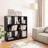 Book Cabinet High Gloss Black 97.5x29.5x100 cm Engineered Wood