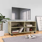 TV Cabinet with Castors Sonoma Oak 90x35x35 cm Engineered Wood
