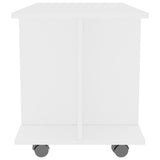TV Cabinet with Castors White 80x40x45 cm Engineered Wood - 45-Degree Angle
