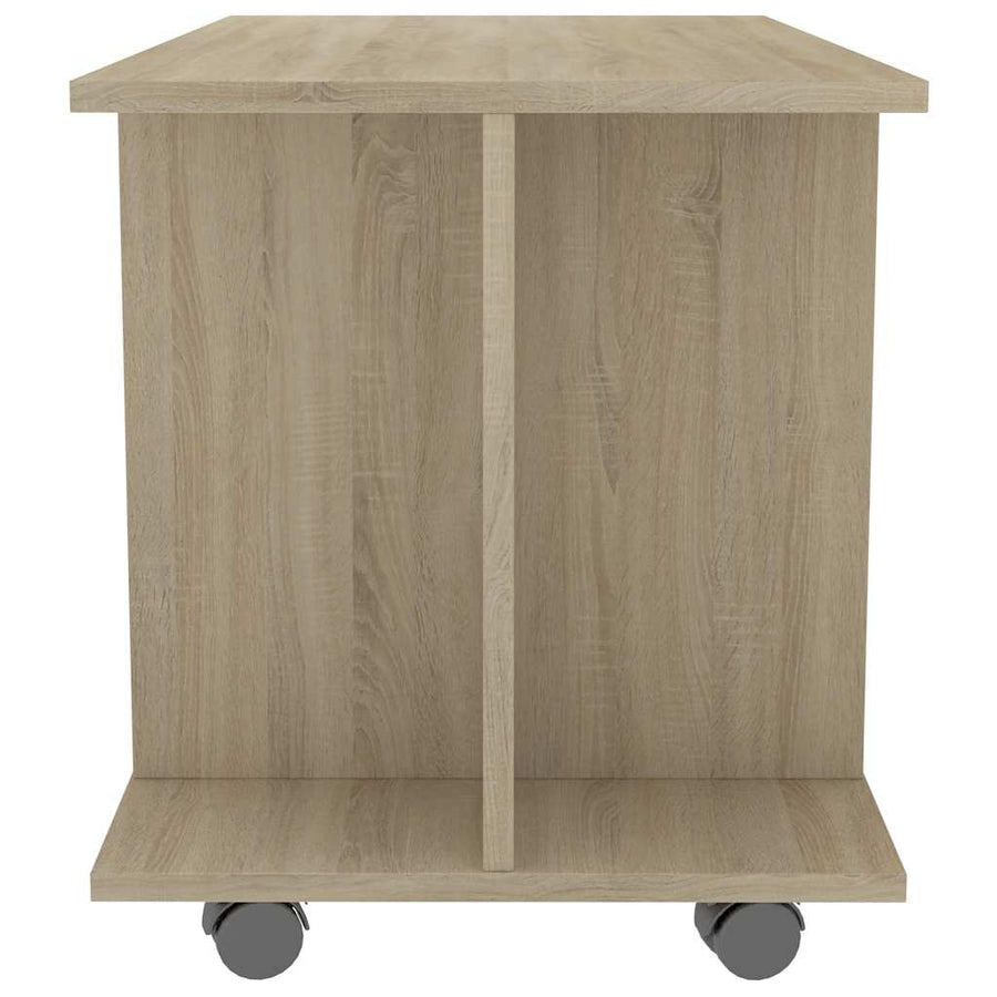 TV Cabinet with Castors Sonoma Oak 80x40x45 cm Engineered Wood