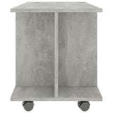 TV Cabinet with Castors Concrete Grey 80x40x45 cm Engineered Wood - 45-Degree Angle