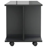 TV Cabinet with Castors High Gloss Grey 80x40x45 cm Engineered Wood