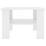 Coffee Table White 60x60x42 cm Engineered Wood - Top-Down View