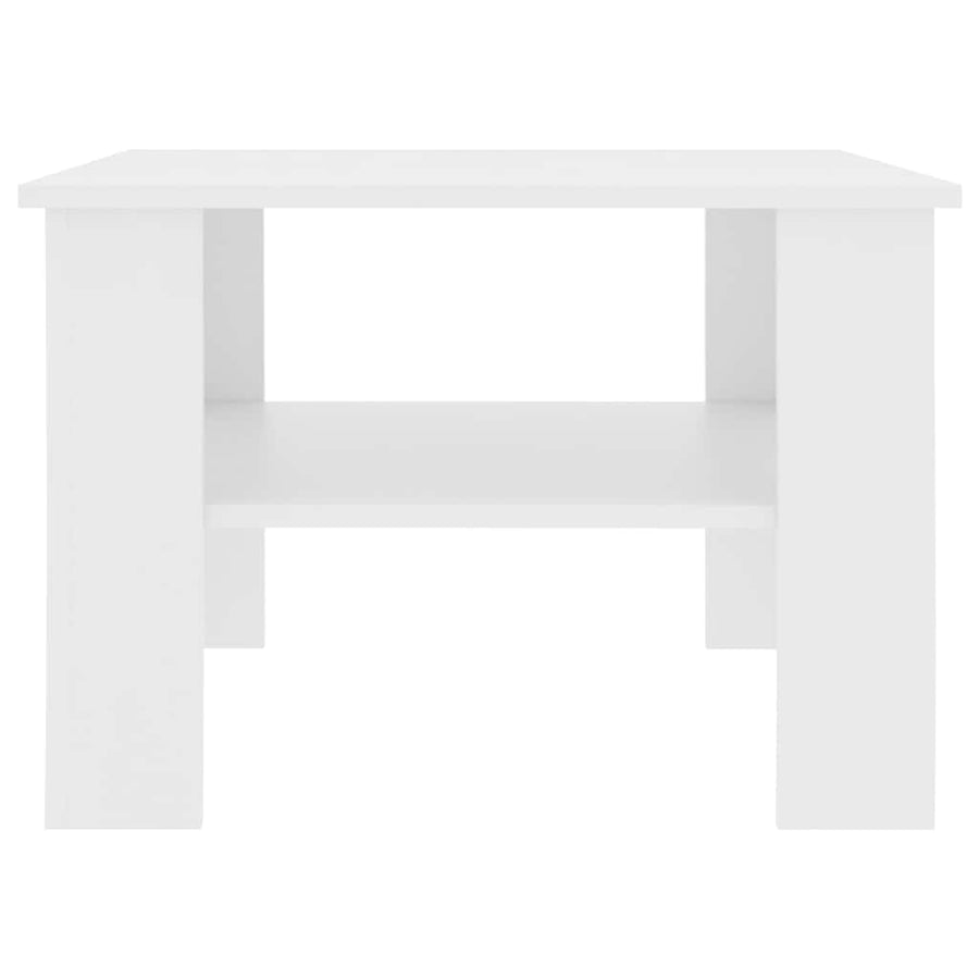 Coffee Table White 60x60x42 cm Engineered Wood