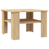 Coffee Table Sonoma Oak 60x60x42 cm Engineered Wood - Front View